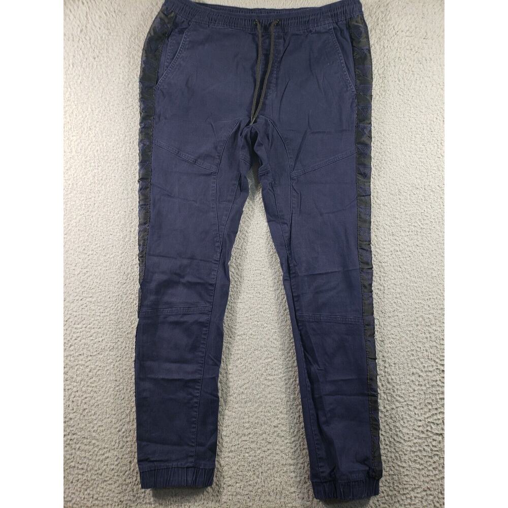 Guess Joggers Men's Medium Blue Cotton Stretch Tapered Pants Running 32x30
